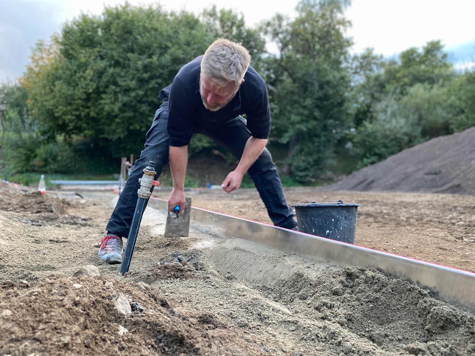 Bauarbeiter auf einer Baustelle in Rheinland-Pfalz